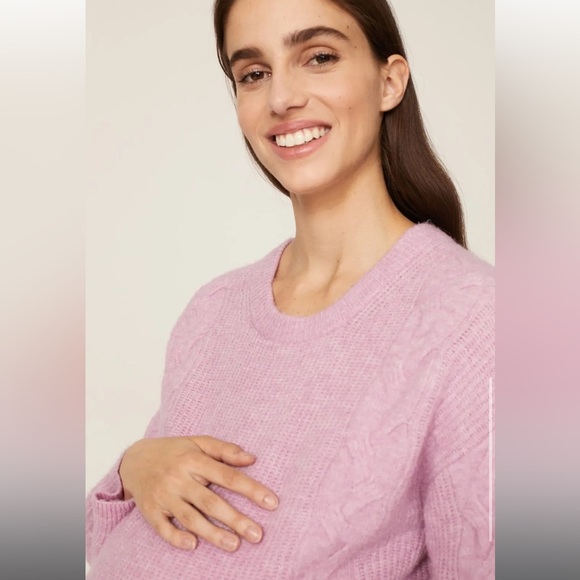 Splendid Lilac Natalia Maternity Sweater, RTR - Picture 3 of 8